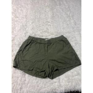 Women L MWL Madewell Kale Green Allways Pull-On Shorts MD317 Casual Athletic